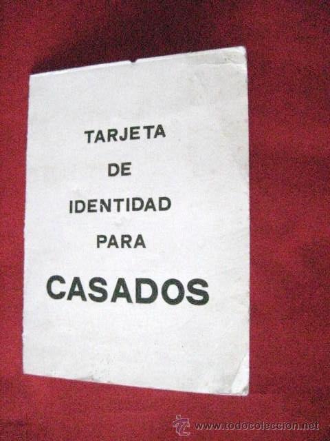 Coleccionismo: TARJETA DE IDENTIDAD PARA CASADOS. BAR JUANITO. LEPE.A&Ntilde;OS 60. ENVIO GRATIS&iexcl;&iexcl;&iexcl;