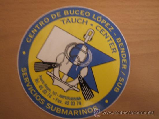 Coleccionismo: Adhesivo Centro de Buceo Lopez