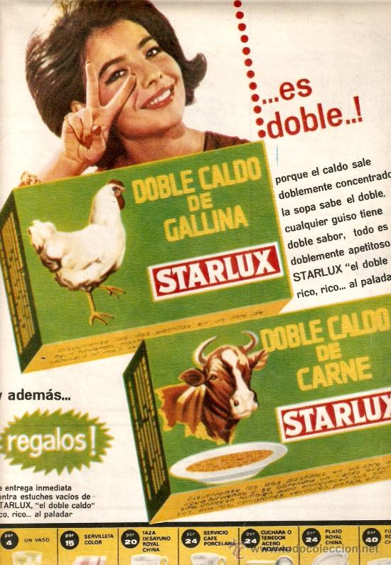 Collezionismo: RECORTE PUBLICIDAD.A&Ntilde;O 1964.DOBLE CALDO DE GALLINA.STARLUX.