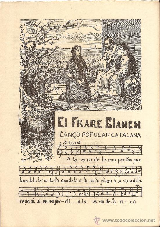 Sammelleidenschaft Papier: EL FRARE BLANCH - CAN&Ccedil;O POPULAR CATALANA