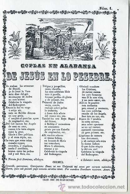 Coleccionismo: GOIGS COPLAS EN ALABANSA DE JES&Uacute;S EN LO PESEBRE (1976)