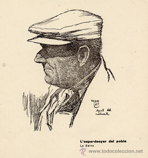Coleccionismo: LORENZO BRUNET- BADALONA 1873-1939LA SELVA ESPARDENYER HOJA LIBRO CAPS DE CATALUNYA