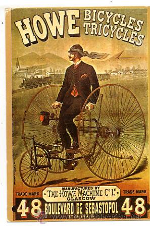 Coleccionismo: CICLISMO BICICLETAS  GLASCOW POSTAL SIN CIRCULAR