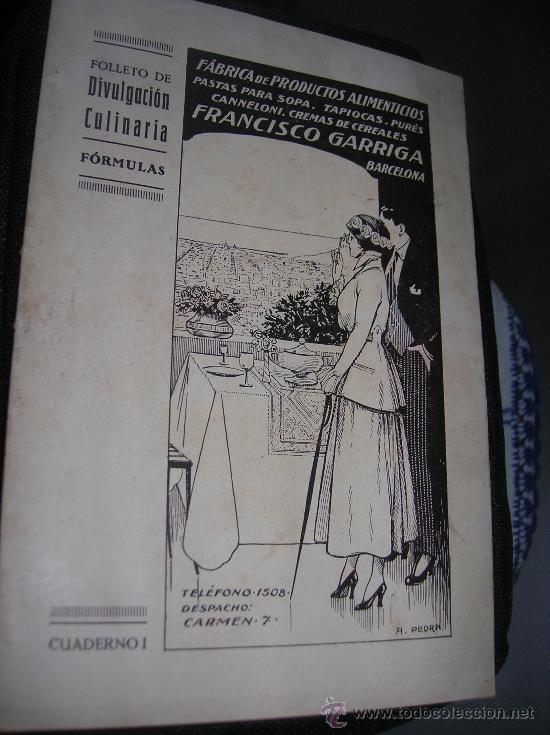 Coleccionismo: OP&Uacute;SCULO    DE    DIVULGACI&Oacute;N  CULINARIA    -Formulas- - Foto 1