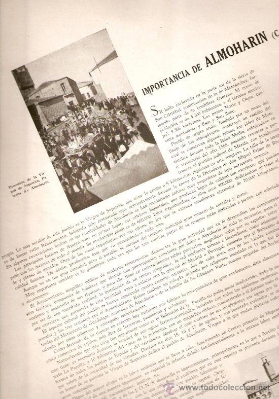 Colecionismo: A&Ntilde;O 1939 RECORTE PRENSA CACERES ALMOHARIN PROCESION VIRGEN DE SOPETRAN TRUJILLO EXTREMADURA.