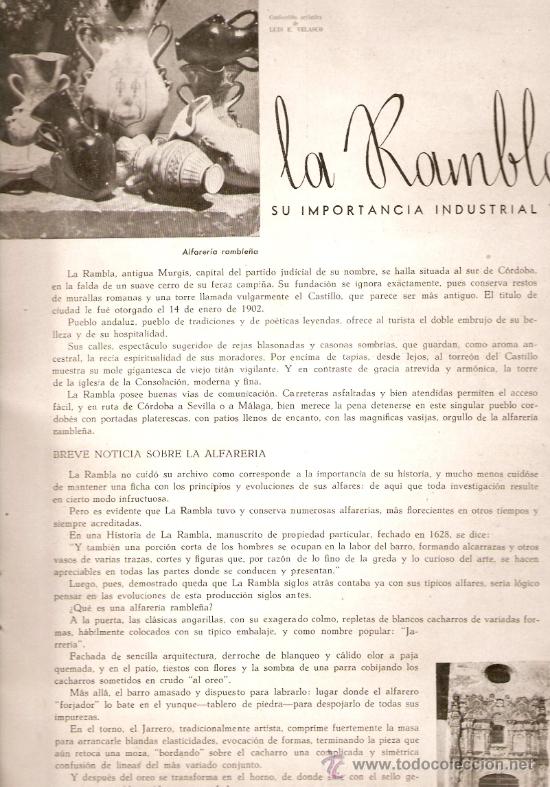 Collectionnisme: A&Ntilde;O 1939 RECORTE PRENSA CORDOBA LA RAMBLA ALFARERIA PRIEGO DE CORDOBA ACEITE PE&Ntilde;ARROYA PUEBLONUEVO