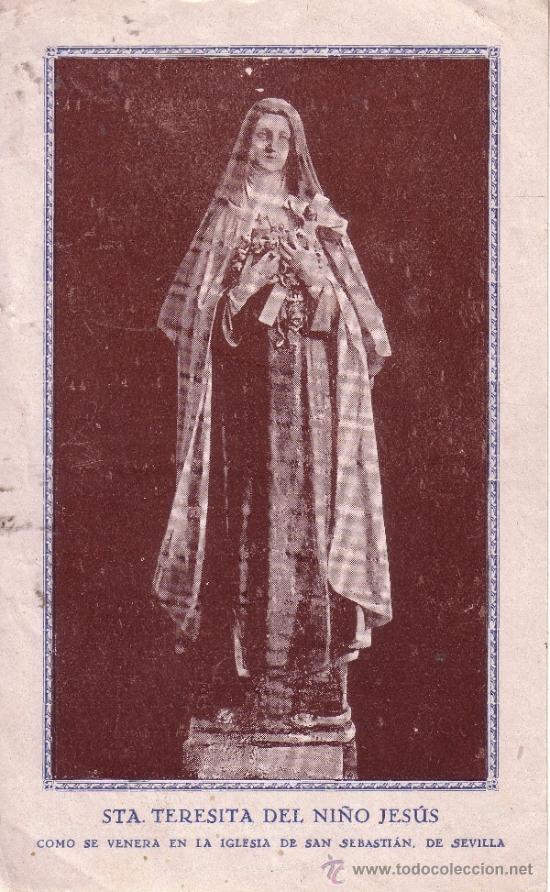 Coleccionismo: SOLEMNE TRIDUO - SANTA TERESITA DEL NI&Ntilde;O JESUS - IGLESIA DE SAN SEBASTIAN SEVILLA 10X16,5 CM