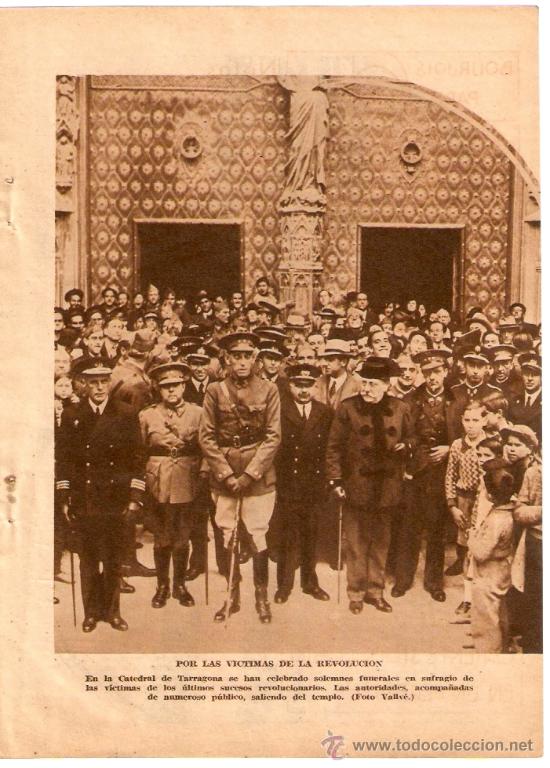 Colecionismo: RECORTE PRENSA.A&Ntilde;OS 30.CATEDRAL DE TARRAGONA.FOTO VALLVE.VICTIMAS REVOLUCION