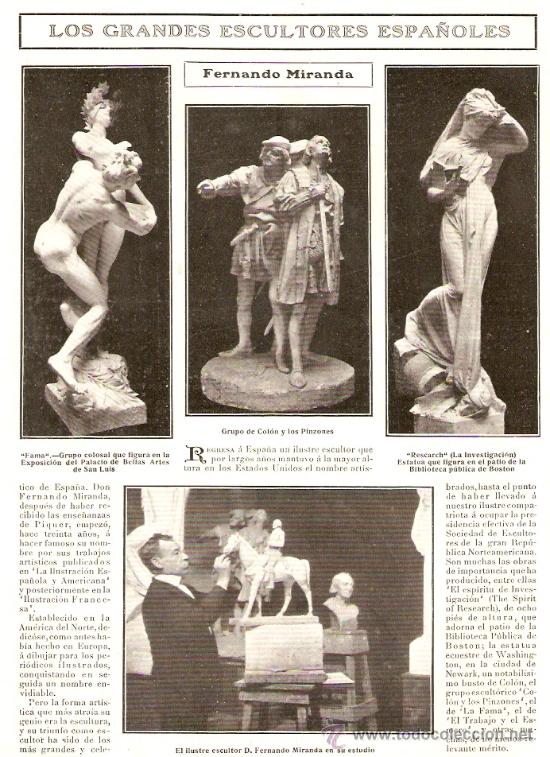 Coleccionismo: RECORTE PRENSA.A&Ntilde;O 1908.MACHAQUITO EN SU CASA DE CORDOBA.ESCULTURA.FERNANDO MIRANDA.