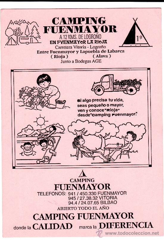 Coleccionismo: Adhesivo Camping Fuenmayor  Vitoria Bilbao