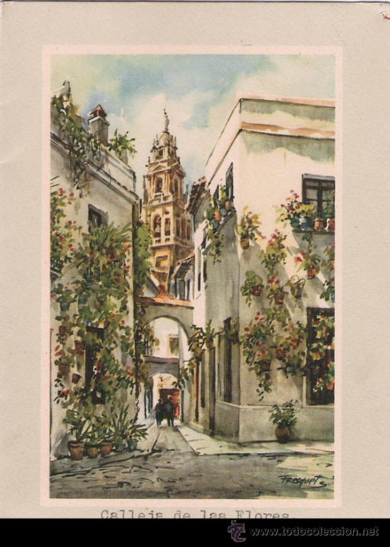Sammelleidenschaft Papier: CALLEJA DE LAS FLORES - CORDOBA - TARJETA - DIPTICO - 15,8 X 11,3 CM.