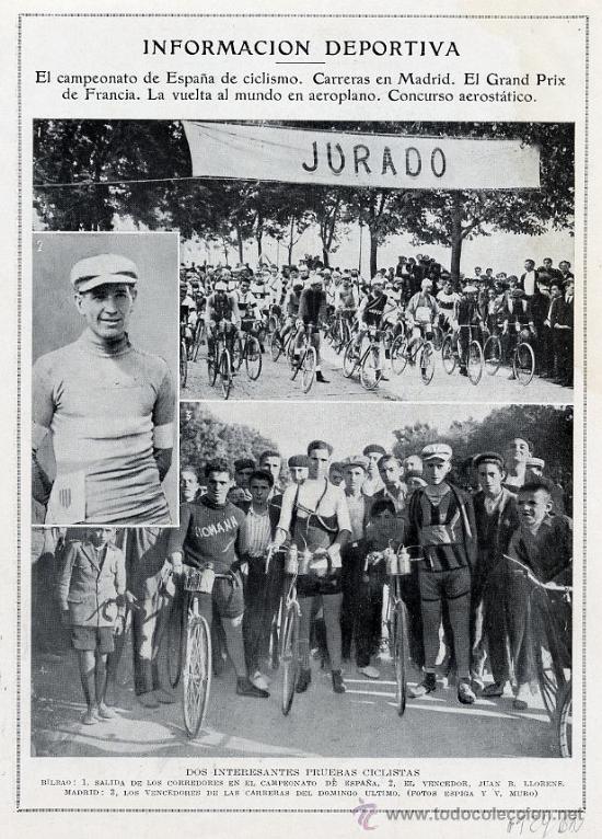 Coleccionismo: CICLISMO 1924 BILBAO Y MADRID HOJA REVISTA