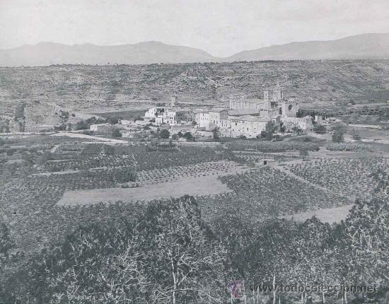 Coleccionismo: lamina monasterio de Santas Creus - Tarragona a&ntilde;o 1900 - coleccion diari de Tarragona