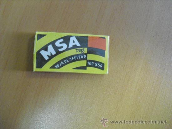 Coleccionismo: cajita con 5 hojas de a feitar, sin abril