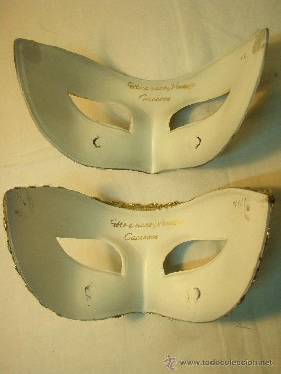 Coleccionismo: PAR DE MASCARAS VENECIANAS - Foto 4