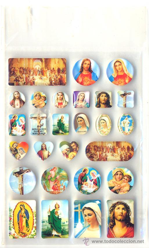 Coleccionismo: pegotas, pegatinas con im&aacute;genes religiosas.