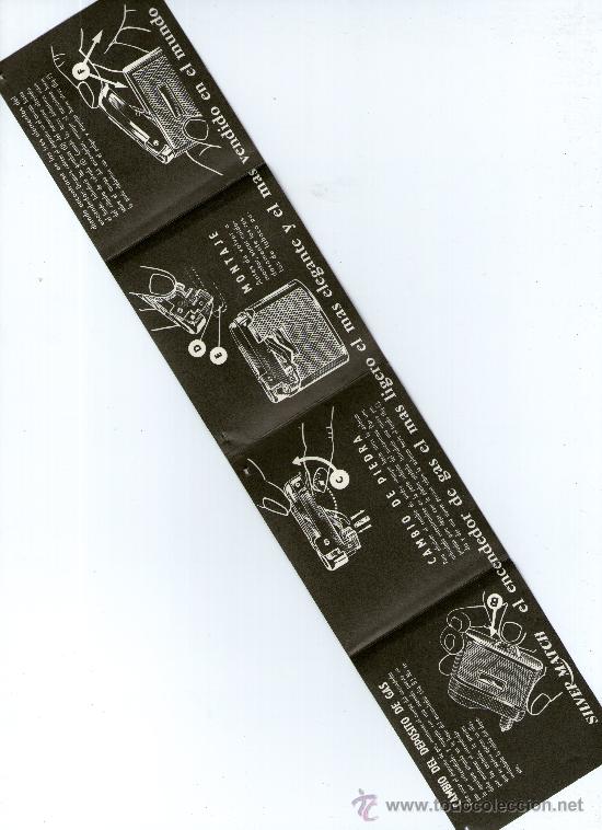Coleccionismo: instrucciones mechero silver match - compound - - Foto 2