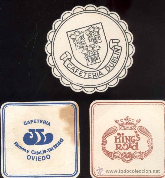 Sammelleidenschaft Papier: LOTE 3 POSAVASOS CAFETERIAS DE OVIEDO A&Ntilde;OS 70