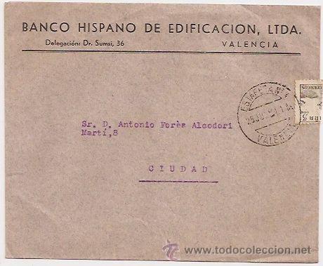 Coleccionismo: Sobre comercial de Banco Hispano de Edificaci&oacute;n (Valencia)