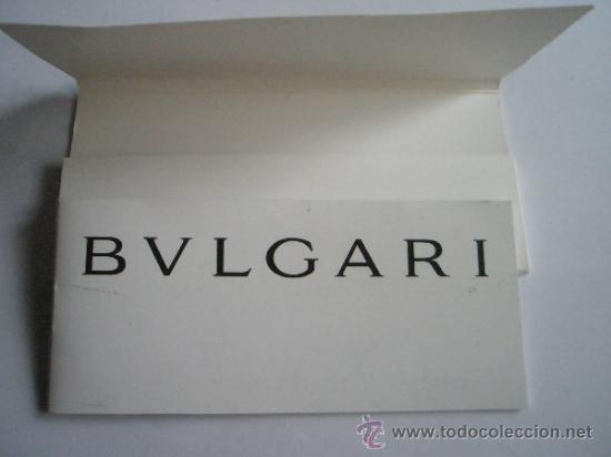 Coleccionismo: SOBRE CON LIBRILLO-PROPAGANDA DE BULGARI-NUEVO. - Foto 4
