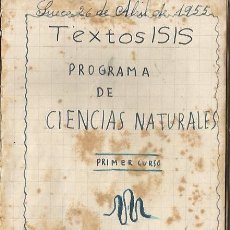 Coleccionismo: :::: CR127 - TEXTOS ISIS - PROGRAMA DE CIENCIAS NATURALES - SUECA 1955