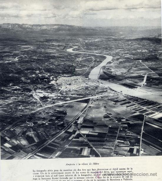 Coleccionismo: AMPOSTA 1968 VISTA AEREA HOJA LIBRO