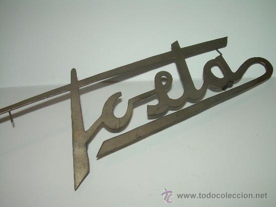Coleccionismo: ANTIGUO LETRERO METALICO. - Foto 5