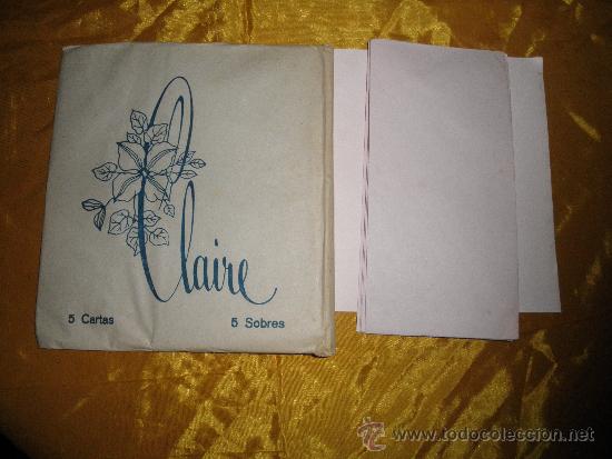 Coleccionismo: 5 SOBRES Y 5 CARTAS. CLAIRE. A&Ntilde;OS 50  *