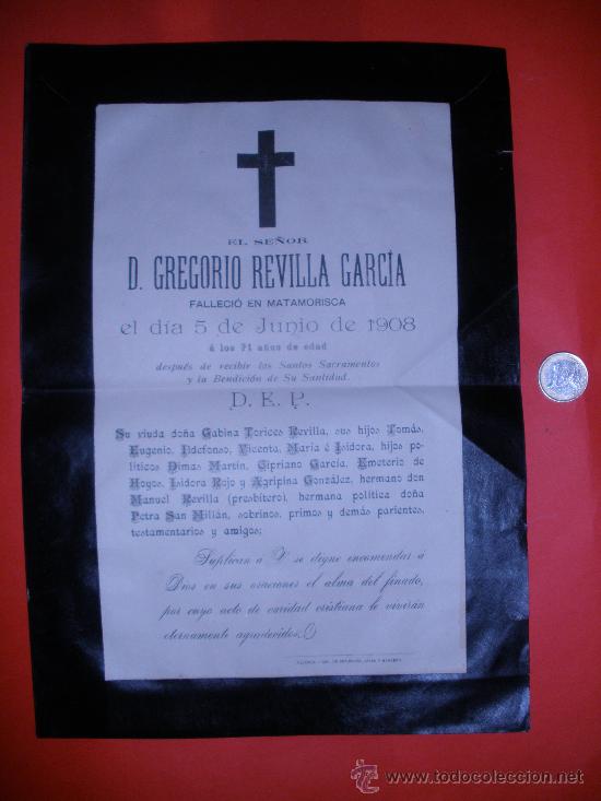 Coleccionismo: Gran sobre esquela. A&ntilde;o 1908. - Foto 1