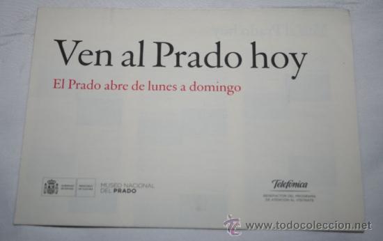 Coleccionismo: PROGRAMA DE ATENCION AL VISITANTE 2012 DEL MUSEO DEL PRADO