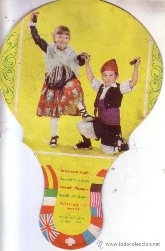 Coleccionismo: ABANICO RECUERDO DE ESPA&Ntilde;A - TRAJES TIPICOS - REGIONALES - A&Ntilde;O 1958