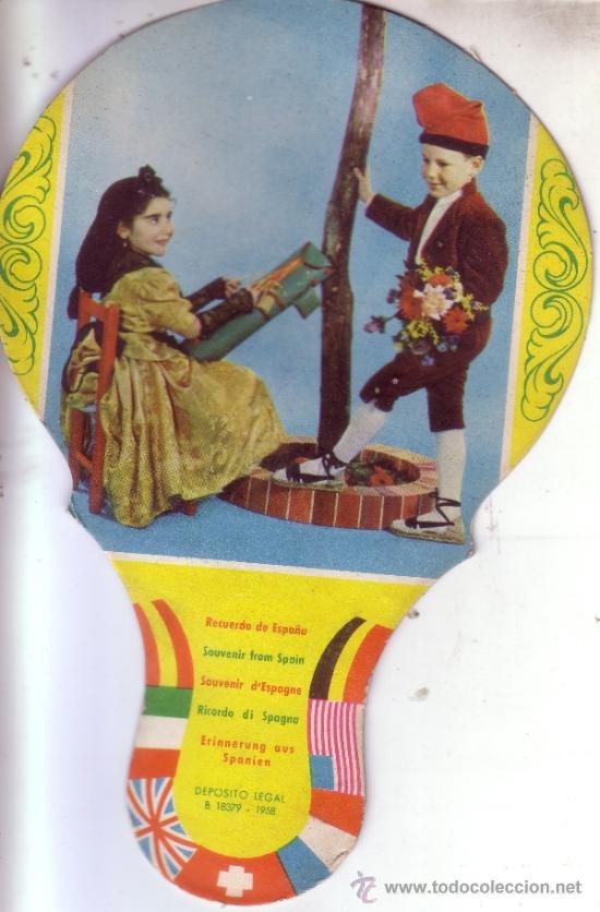Coleccionismo: ABANICO RECUERDO DE ESPA&Ntilde;A - TRAJES TIPICOS - REGIONALES - A&Ntilde;O 1958
