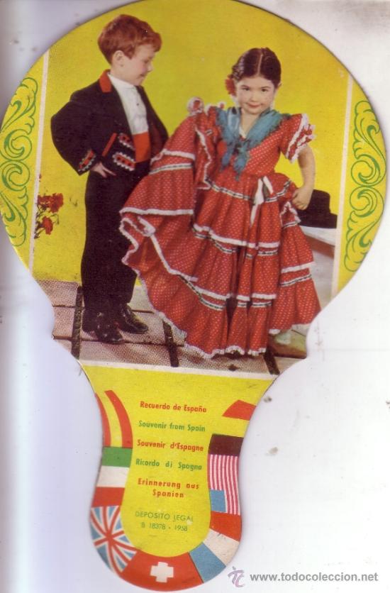 Coleccionismo: ABANICO RECUERDO DE ESPA&Ntilde;A - TRAJES TIPICOS - REGIONALES - A&Ntilde;O 1958 - ANDALUCIA - SEVILLA