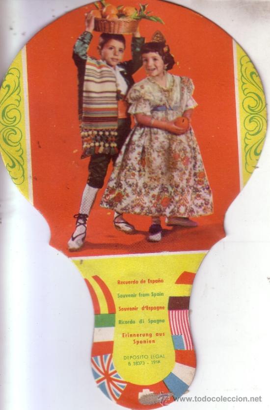 Coleccionismo: ABANICO RECUERDO DE ESPA&Ntilde;A - TRAJES TIPICOS - REGIONALES - A&Ntilde;O 1958 - VALENCIA