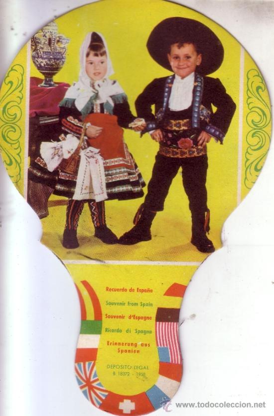 Coleccionismo: ABANICO RECUERDO DE ESPA&Ntilde;A - TRAJES TIPICOS - REGIONALES - A&Ntilde;O 1958