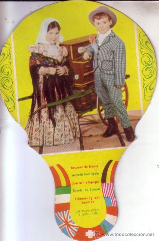 Coleccionismo: ABANICO RECUERDO DE ESPA&Ntilde;A - TRAJES TIPICOS - REGIONALES - A&Ntilde;O 1958 - MADRID