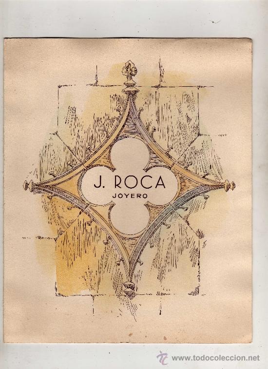 Coleccionismo: (M-ALB 2)FELICITACION NAVIDAD J.ROCA JOYERO 1955 20X24,5 CM.