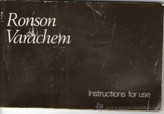 Coleccionismo: mini librito de instrucciones del mechero ronson varachem - Foto 1
