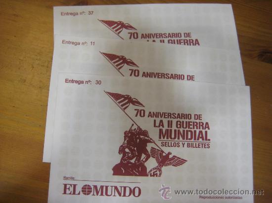 Sammelleidenschaft Papier: 70 ANIVERSARIO DE LA II GUERRA MUNDIAL. SELLOS Y BILLETES. REPRODUCCIONES. EL MUNDO.