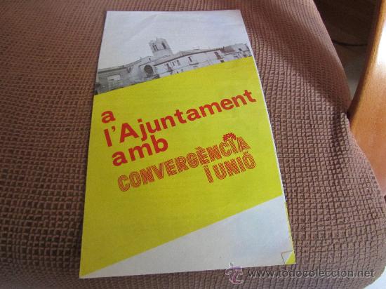 Coleccionismo: ELECCIONES MUNICIPALES 1979 PER MOLLET ,,CONVERG&Eacute;NCIA I UNI&Oacute;