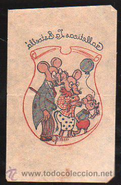 Collectionnisme: CALCOMANIA DE GALLETICAS LA ESTRELLA. RATONES. A&Ntilde;OS 30