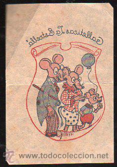 Collectionnisme: CALCOMANIA DE GALLETICAS LA ESTRELLA. RATONES. A&Ntilde;OS 30