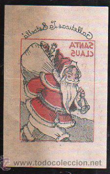 Collectionnisme: CALCOMANIA DE GALLETICAS LA ESTRELLA. SANTA CLAUS.A&Ntilde;OS 30