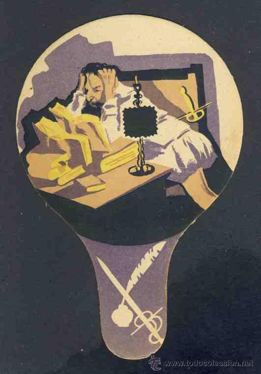 Coleccionismo: Pay pay con ilustracion del QUIJOTE - Foto 1