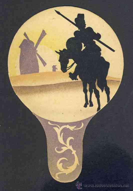 Coleccionismo: Pay pay con ilustracion del QUIJOTE