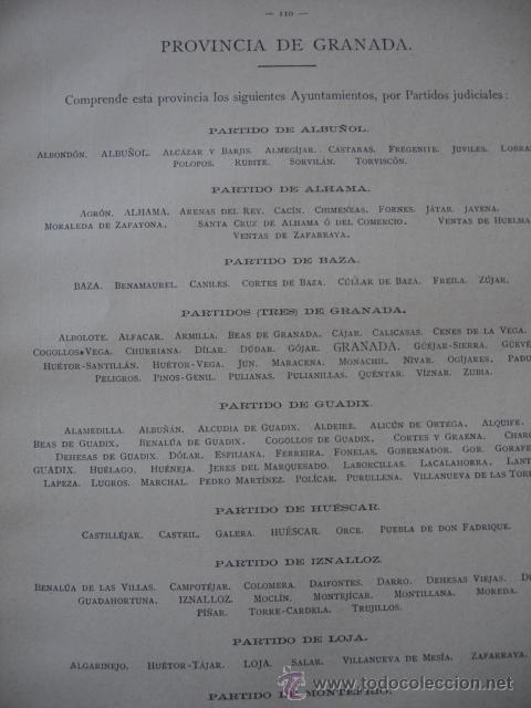 Sammelleidenschaft Papier: PROVINCIA DE GRANADA 7 HOJAS.CENSO DE LA POBLACION EN 1897.4&ordf;.