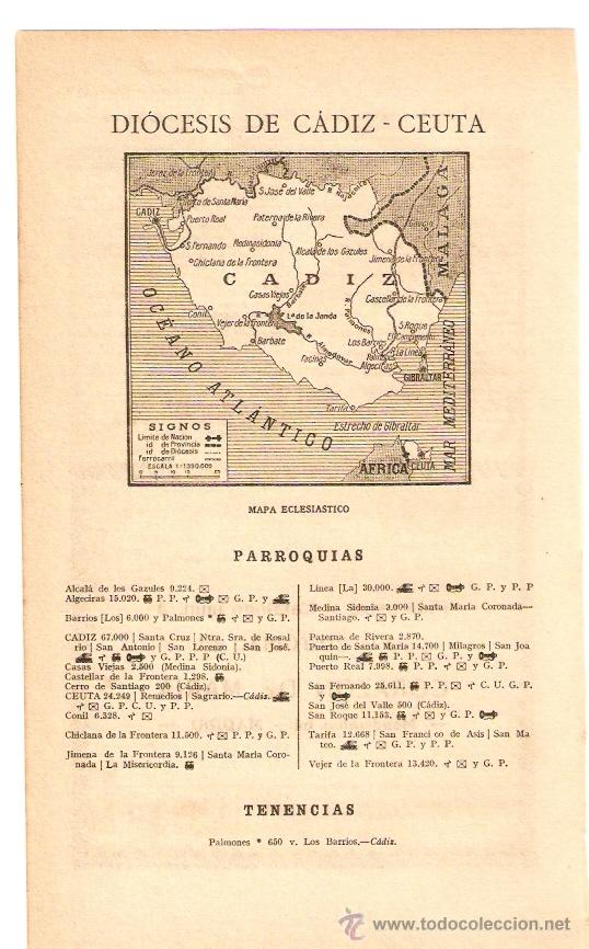 Collezionismo: HOJAS REPORTAJE.A&Ntilde;O 1919.DIOCESIS CADIZ CEUTA.MARCIAL LOPEZ CRIADO.VIAJES MARSANS.MARSANS ROF.
