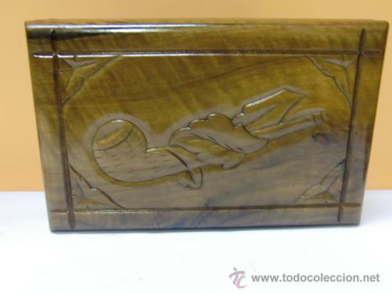 Coleccionismo: Caja de tabaco, de olivo - Foto 1