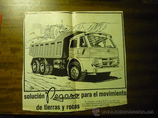 Coleccionismo: RECORTE PRENSA CAMION PEGASO--VER FOTO  TAMA&Ntilde;O FOLIO