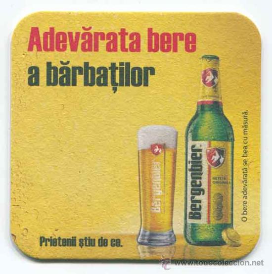 Coleccionismo: posavasos - posa vasos cerveza Bergenbier - rumania - romania